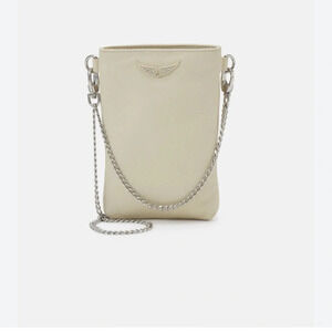 Zadig & Voltaire Rock phone pouch in almond beige